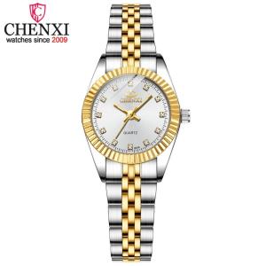 CHENXI Men Women Golden Silver Classic Quartz Watch Female Elegant Clock Luxury Gift Fashion couple watch Watches Ladies Waterproof Wristwatch
