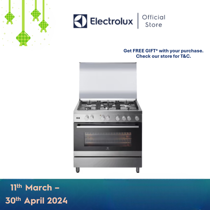 Electrolux 90cm FreeStanding Gas Cooker with Electric Oven EKM9689X