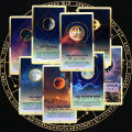 Mystic Moon Oracle Card | Portable Size 10.3x6cm | 40-Cards | Fortune Telling Game | Divination Cards. 