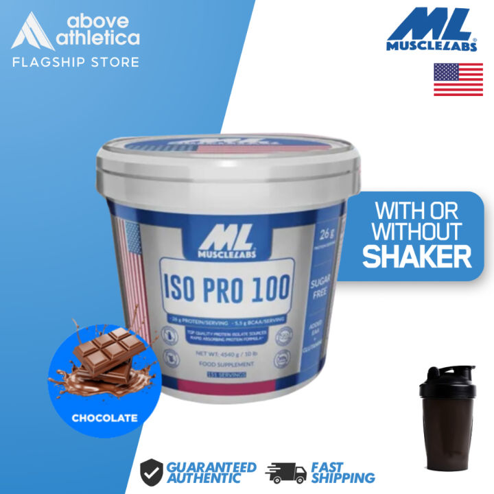 MuscleLabs Iso 100 Whey Protein Isolate Powder - 10lbs 100% Whey ...