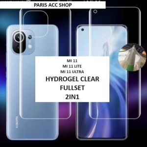 XIAOMI 13T MI 11 MI 11 LITE MI 11 ULTRA HYDROGEL FULLSET DEPAN BELAKANG ANTI GORES JELLY - Clear FRONT AND BACK SCREEN PROTECT LAYAR BELAKANG