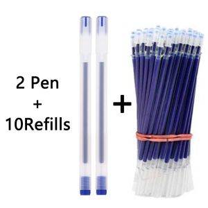 2 pen + 10 refill set MUJI style Gel Pen set Black ballpen sign pen Students ball Pen 0.5 mm school