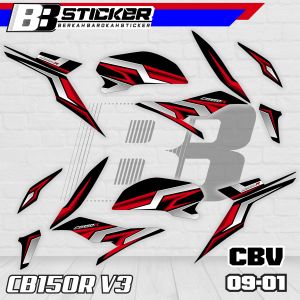 Sticker List Variasi Striping Motor Honda CB150r V3 - Desain Terbaru CBV 09 RACING F
