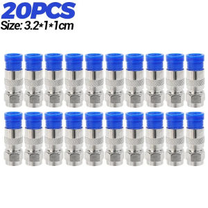 5/30x Anti Corrosion Stainless Steel Compression Connector Rg6 F Type Connector for Digital Audio Video Broadband Internet Cable