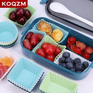 [COD] KOQZM KITCHEN 12pcs Reusable Silicone Cupcake Baking Cups Non-Stick Muffin Liners Molds Sets Bento Lunch Box Dividers Pastry Cake Molds