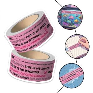 INTOONE Opaque Backing Sticker Tape Waterproof PVC Scratch Resistant Washi Tape Graffiti Style Roll Format Decorative Tape for Fish Tanks Scrapbooking Journaling