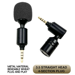 Fonken Có Thể Gập Lại Mini Microphone Thẳng 3.5Mm Jack 4 Cực Microphone Type-C Kết Nối Microphone Cho máy ảnh của điện thoại