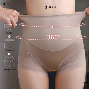 Fannyfashion High Waist Shaping Panty Women Body Shaper Thin Breathable Shapewear for Postpartum Tum