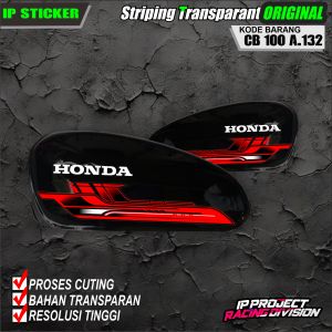 (COD) STIKER STRIPING ORIGINAL MOTOR HONDA CB 100 - STIKER MOTOR HOLOGRAM DAN TRANSPARAN KODE A.132