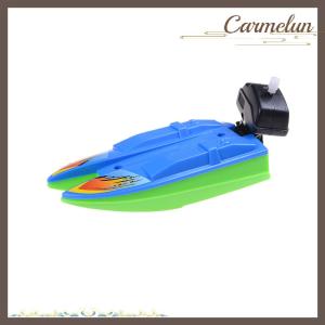 [Carmelun] 1 PC 1 PC Summer Outdoor Pool Ship Toy Wind Up Swimming Motorboat Boat Toy For Kid
