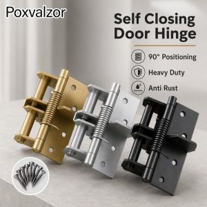Self Closing Door Hinge Stainless Steel Rust Resistant Heavy Duty For Home Cabinet Gate Bedroom