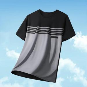 [Local Stock] VCC Simple Fashion Contrast Color Mens T-shirts Casual O-neck Loose Pullover Outdoor Running Sports Short Sleeve Tees Summer Tops