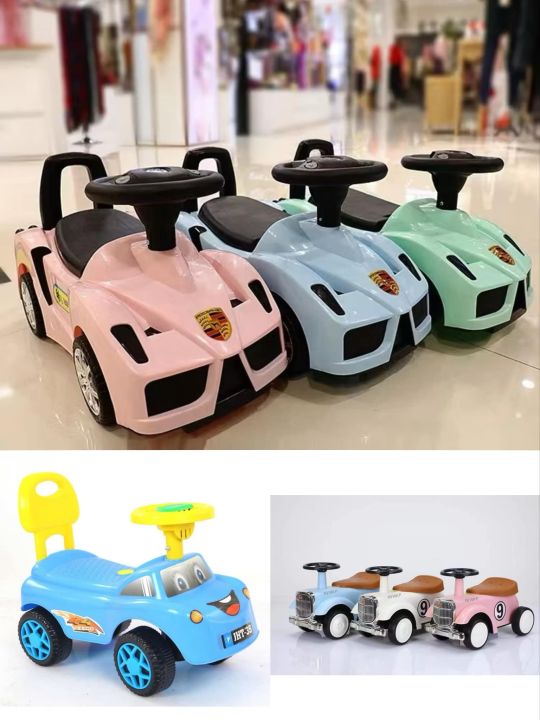 Voiture Enfant Ride-on BSD ARTI 381 Mega Car Deluxe Bleue Avec Poignée Parentale