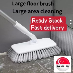 [LOCAL SELLER] Toilet Long-Handled Floor Brush Wall Brush Floor Brush Toilet Tile Bathroom Retractable Bristle Cleaning Tool Brush
