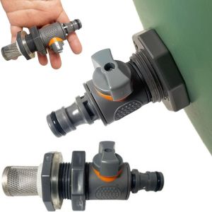 OWNNEW PVC IBC Water Tank Adapter Leakproof Shut-Off Ball Valve Rain Barrel Hose Connector Durable Quick Connector Garden Water Connector Water Barrel Adapter Kit