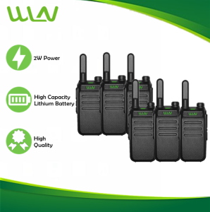 Wln KD-C30 2W UHF 400-470MHz 16 Channel Walkie Talkie Two Way Radio- SET OF 6