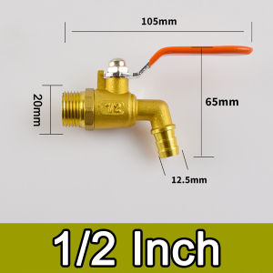 Pure Copper Faucet 1/2 3/4 1 Inch Drain Valve Thicken Tap Boil Water Switch Replaceable Handle