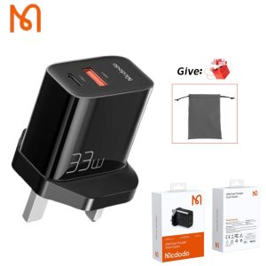 Mcdodo 33W Charger Type-C+USB Ports(UK Plug) Suitable for iPhone15 Max Pro/14 Pro /13