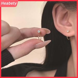 Heabety 1 cặp khuyên tai nụ pha lê cho nữ trang sức thời trang Hàn Quốc phụ kiện khuyên tai thanh lịch dành cho tiệc tùng