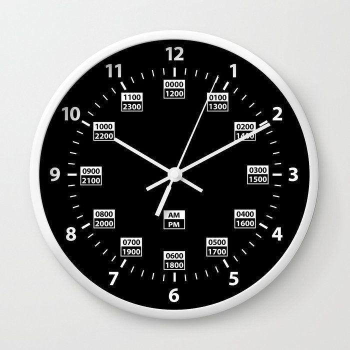 Jam dinding 24 hour military style time wall clocks Diameternya 20CM
