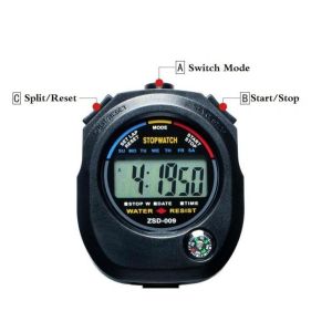 Stopwatch Chronograph Timer Counter Waterproof Digital LCD With Battery Running Timer Chronograph