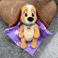 （HOT) Lady And The Tramp Cartoon Dog Plush Toy Babies Stitch With Blanket Appease Towel Cute Stuffed Animals Doll 10'' New Hot. 