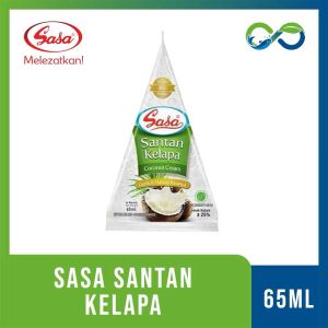 Santan Sasa 65ml /Pcs Tanpa Mangkok Paket Santan Cair 65 ml Kara Santen 1pcs Kelapa Santen Parut Peras Sari Kelapa Omega 3