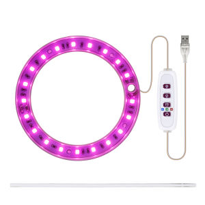 LED Angel Ring Grow Light DC5V USB Phytolamp For Plants Led Full Spectrum Lamp For Indoor Plant Seedlings Home Flower Succulet