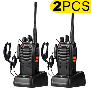 Walkie Talkie Long Range Original Two Way Radio Walkie Talkie Set of 2 5W  Walkie Talkie With Earphones Walkie Talkie Set