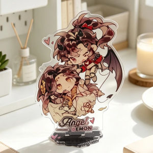 Heaven Officials Blessing Hua Cheng Xie Lian Angel Demon Chibi Acrylic Stand Figure Desktop Decor Cute Anime Goods Room Ornament Gift for Fans