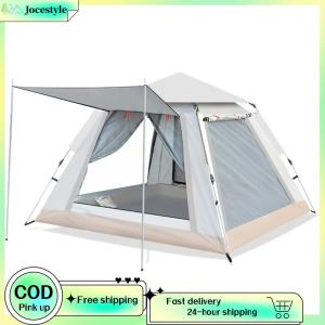 [Jocestyle Outdoor Mall]Instant Pop Up Tent Automatic Camping Tent with Mesh Window Double Layer Family Tent 4-6 People for Family Vacation Trip