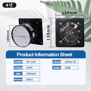 YOWXII Exhaust Fan 4/6/10/12 inch Household Oil Fume Exhaust Fan Kitchen/Room/Bathroom Ventilation fan