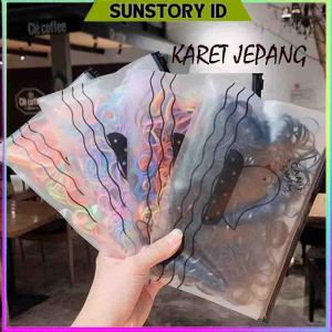 IKAT KERET RAMBUT JEPANG TANGGUNG WARNA WARNI / IKAT RAMBUT ANAK / IKAT RAMBUT JEPANG / KARET JEPANG