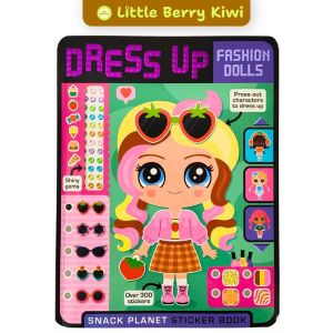 Dress Up Fashion Dolls Sticker Activity Books Animal Party / Snack Planet Ages 5+ Paperback children book gift