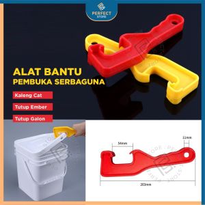 Alat Pembuka Cat Kaleng Tutup Ember Galon Can Opener Portable Serbaguna Barrel