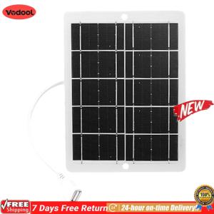 [VODF] 3W/6W/10W Portable Solar Panel with Carabiners Solar Panel Kit USB Outputs for Outdoor Camping Van