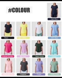 Women Sport T Shirt: Cool Speed Dry Breathable Short Sleeves White Pink Yellow Yoga Running Exercise Daily Top