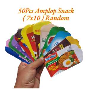 Amplop Lebaran Idul Fitri Isi 50pcs Karakter Angpao Lucu 2025 Unik Karakter Jajanan Snack ATM Uang