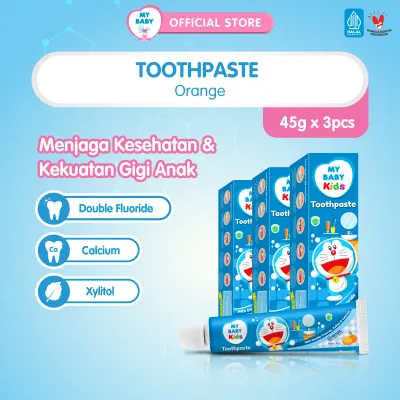 MY BABY Kids Toothpaste Orange [45 g / 3 pcs] - Pasta Gigi Anak Rasa Jeruk - Exp: 08.2027