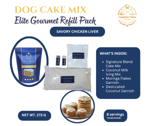 Cuisinier Patte Dog Cake Mix Kit - Savory Chicken Liver | DIY Dog Cake | Dog Birthday Cake
