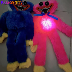 Newest with Music LED Light 40cm poppy playtime huggy wuggy toy smile Game Character Plush Doll Plushie Smile Scary Toy Personality Soft Toy For Kids Christmas