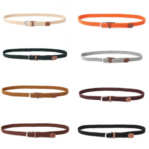 Stretchable Braided Belt Girdle for Men and Women Lightweight Waistband with Secure Clasp for Daily and Travel Use
