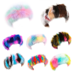 Wide Circle Headband Furry Hairband Winter Warm Headgear Artificial Fur Headdress Party Costume Female Head Accs