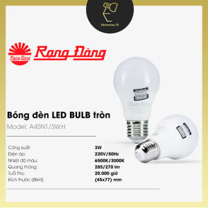 [Chính Hãng] Bóng Led tròn Rạng Đông Đui xoáy E27 Chip led Samsung [3W-5w-7W-9W-12W-15W]