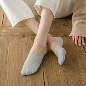 ถุงเท้าตาข่ายสำหรับผู้หญิง - ถุงเท้าระบายอากาศใหม่ ถุงเท้าซิลิโคนกันลื่นที่มองไม่เห็น ถูกถุงแฟชั่น