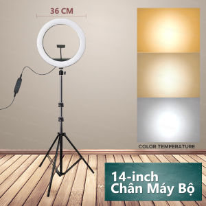 Đa kích thước 3 clip điều chỉnh nhiệt độ vòng ánh sáng bổ sung phát sóng trực tiếp ba màu đa độ sáng nhiếp ảnh trang điểm vòng ánh sáng rỗng siêu sáng màu điều chỉnh nhiệt độ