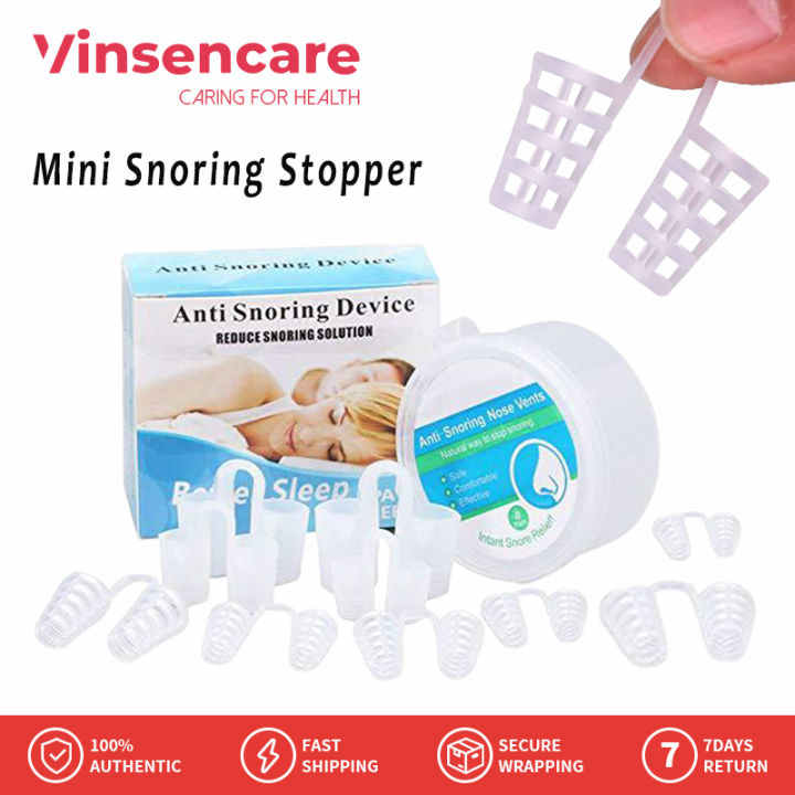 Vinsencare 8Pcs stop snoring nose vents clip anti snore sleep apnea ...