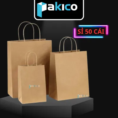 Túi Giấy Đựng Quà Tặng Mini/ Size To - Túi Giấy Kraft Đựng Quần Áo/Thực Phẩm - Túi Giấy Xi Măng 10 CÁI- PAKICO