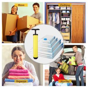 Free Pump+12PCS Vacuum Bag 60x40CM Small Compression Storage Bag Shoes Clothes Organizers for Home and Travel [Promotion]
