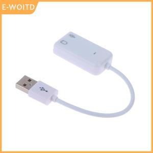 【E-WOITD】 USB 2.0 To Jack External USB Sound Card 3D Audio Headset Microphone Earphone 7.1 Channel 5HV2 Adapter For Laptop